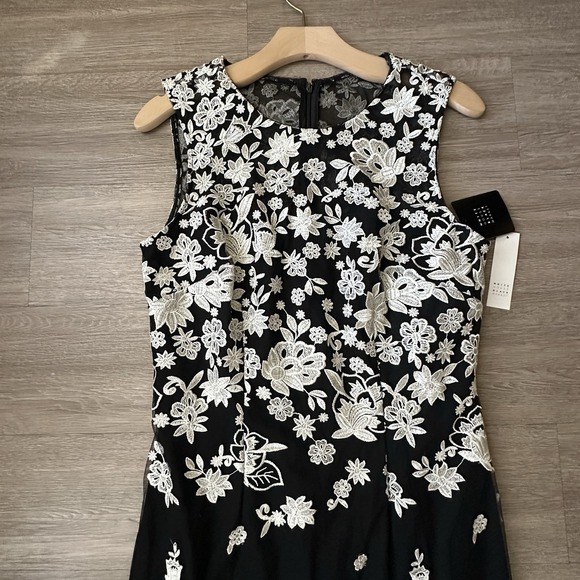 White House Black Market Dress Women's Size 10 Embroidered Floral Sheath NWT - Picture 11 of 14